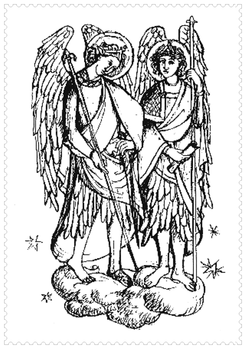 Sfintii Arhangheli Mihail si Gavril icoane si imagini de colorat